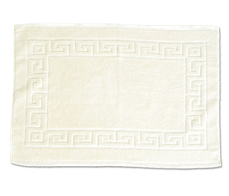 10两卍字型白色米色脚踏巾