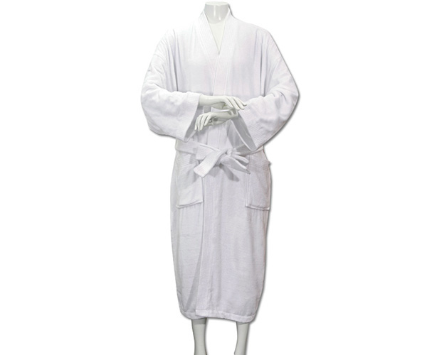 和服领毛巾布浴袍